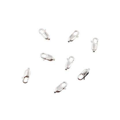 0925LC1SS. 10MM White Sterling Silver Lobster Clasp