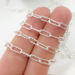Load image into Gallery viewer, Y42SS. Sterling Silver Diamond Cut Paperclip Chain

