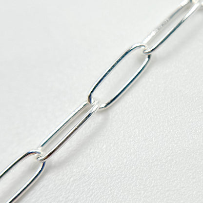 Sterling Silver Smooth Paperclip Chain