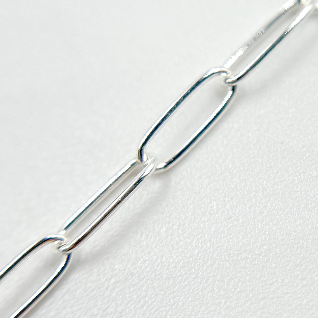 1606SS. Sterling Silver Smooth Paperclip Chain