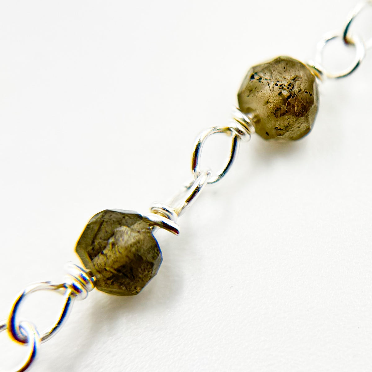 Andalusite Sterling Silver Wire Chain
