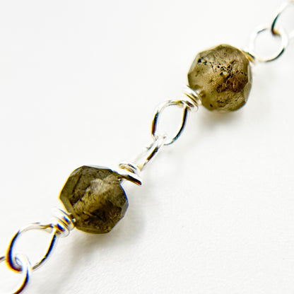 Andalusite Sterling Silver Wire Chain