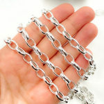 Load image into Gallery viewer, V23SS. Sterling Silver Smooth Oval Link Chain