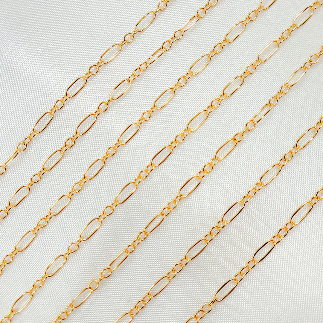 173GF. 14K Gold Filled Long & Short Link Chain