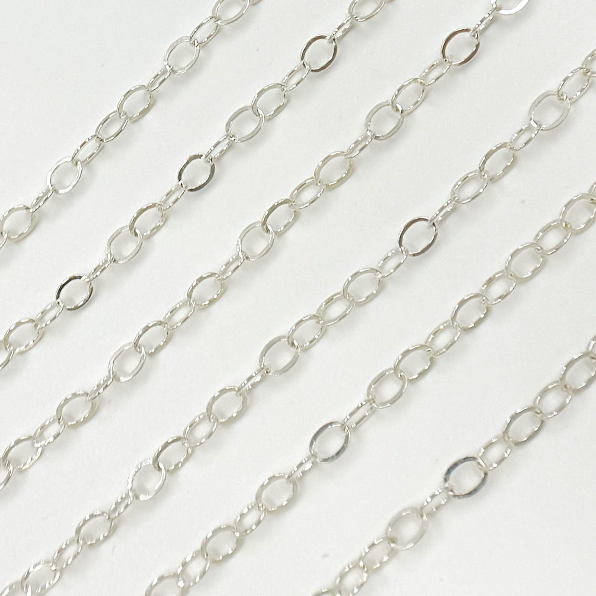 Sterling Silver Flat Cable Chain