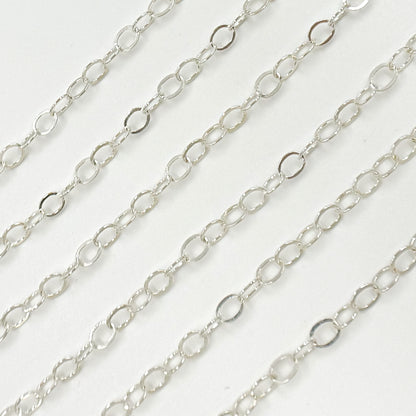 Sterling Silver Flat Cable Chain