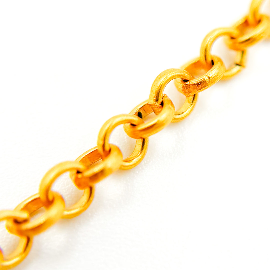 Gold Pated Sterling Silver Rolo Necklace