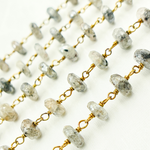 Load image into Gallery viewer, Coated Dot Quartz Gold Plated Wire Chain. CDQ2
