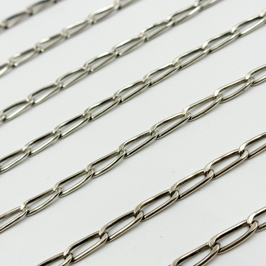 293OX. 925 Sterling Silver Oxidized Flat Curb Chain