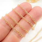 14K Solid Gold Wheat Chain