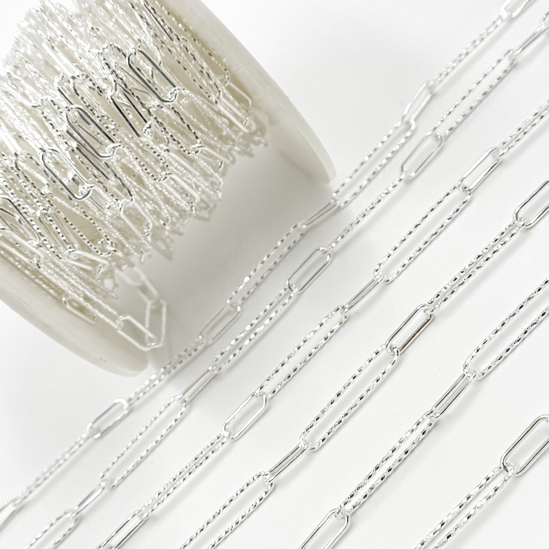 V3SS. Sterling Silver Paperclip Chain