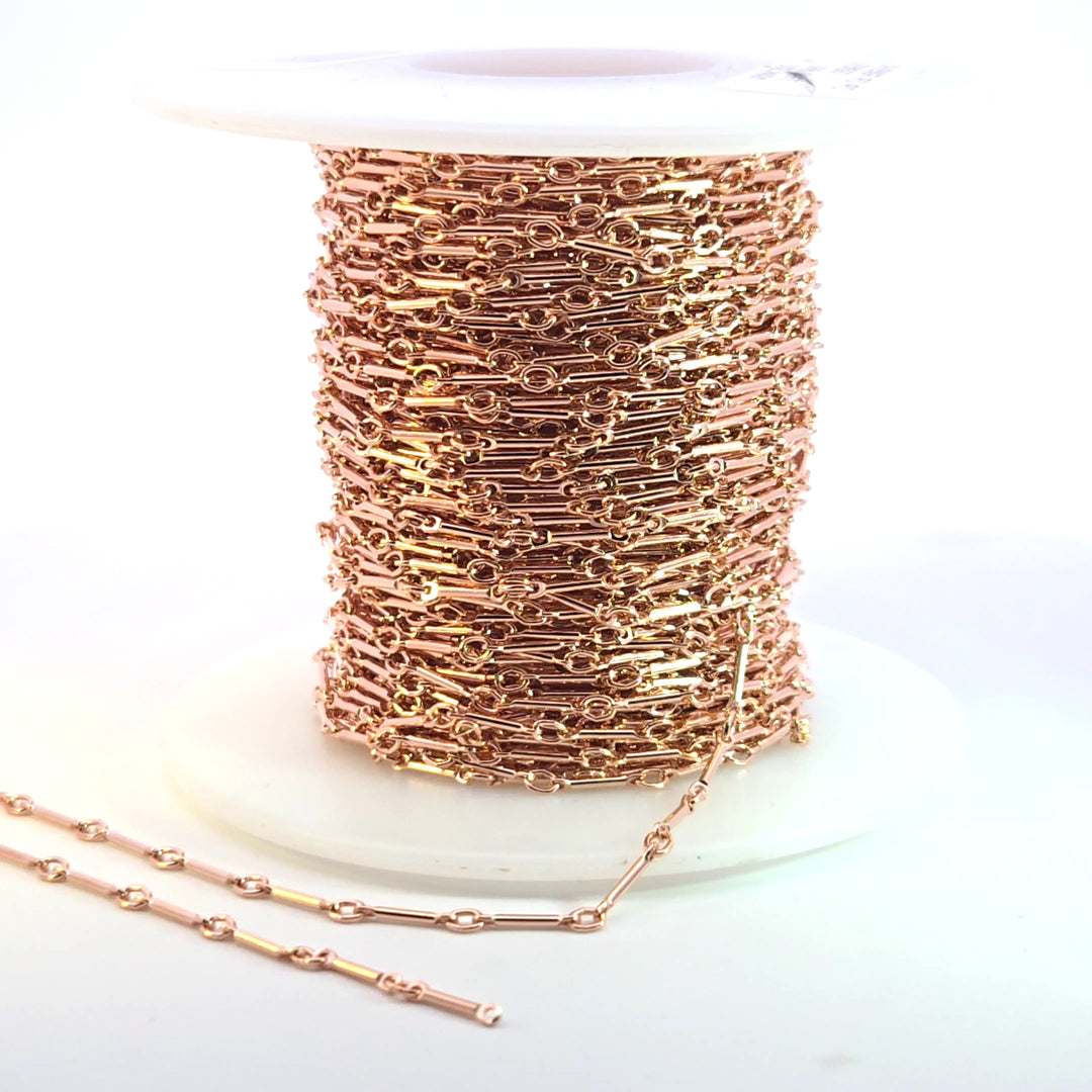 567RGF. Rose 14K Gold Filled Bar Chain Link