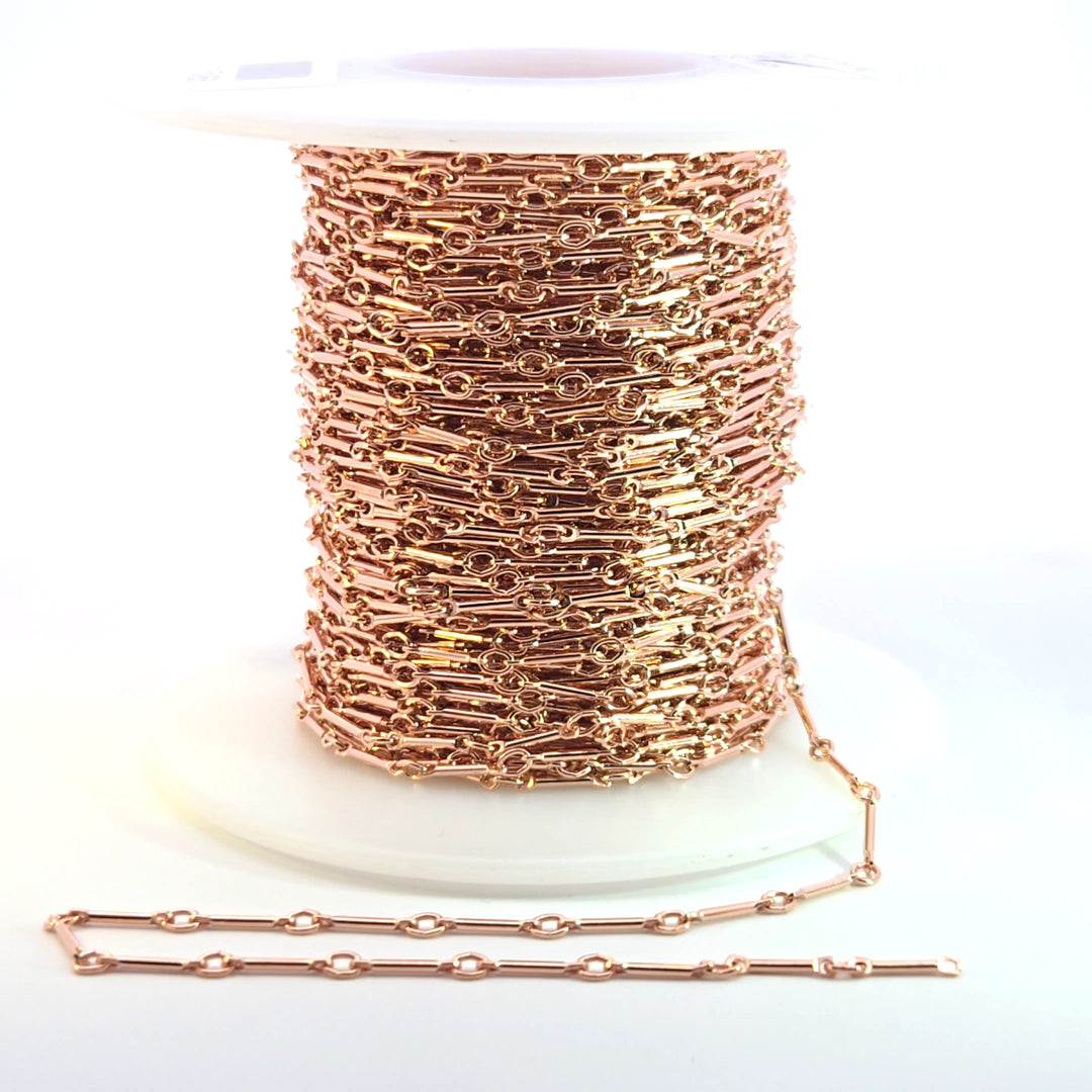 567RGF. Rose 14K Gold Filled Bar Chain Link