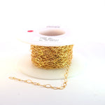 Load image into Gallery viewer, 1370FGF. 14K Yellow Gold Filled Flat Diamond and Round Link Chain