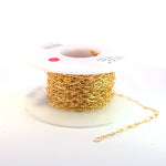 Load image into Gallery viewer, 1370FGF. 14K Yellow Gold Filled Flat Diamond and Round Link Chain