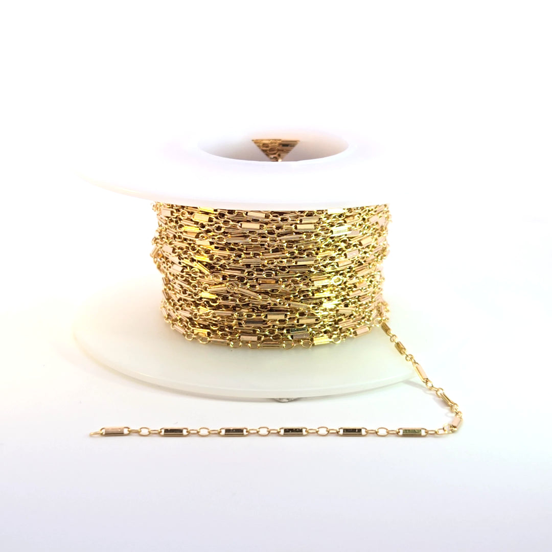 A900B/SPGF. 14K Gold-Filled Cable Tube Chain