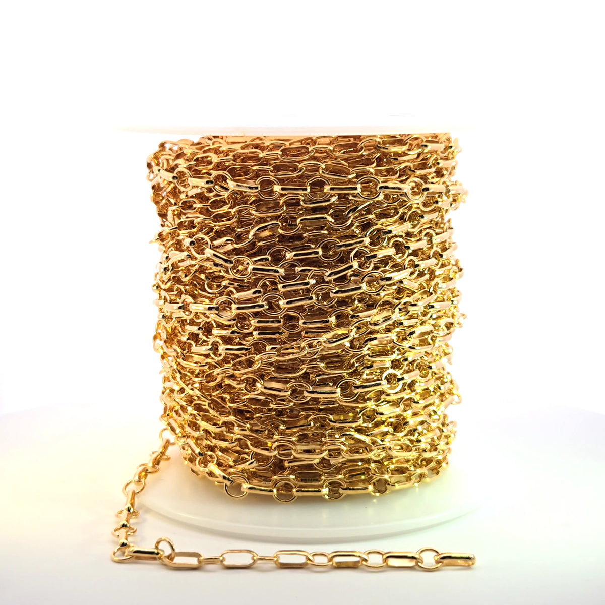 591GF. 14K Gold Filled Round and Large Link Chain.