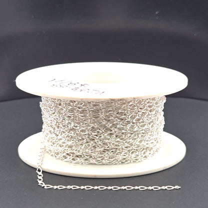 V237SS. Sterling Silver Long and Short Link Chain