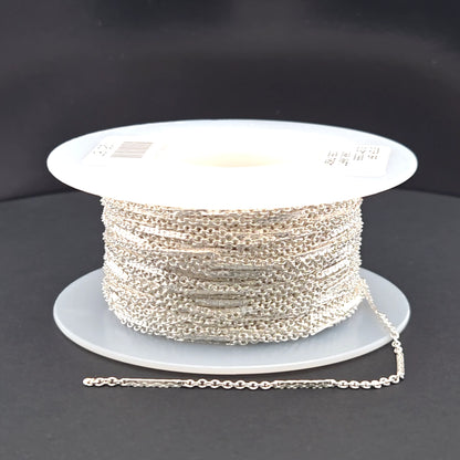 1399SS. 925 Sterling Silver Cable Bar Chain