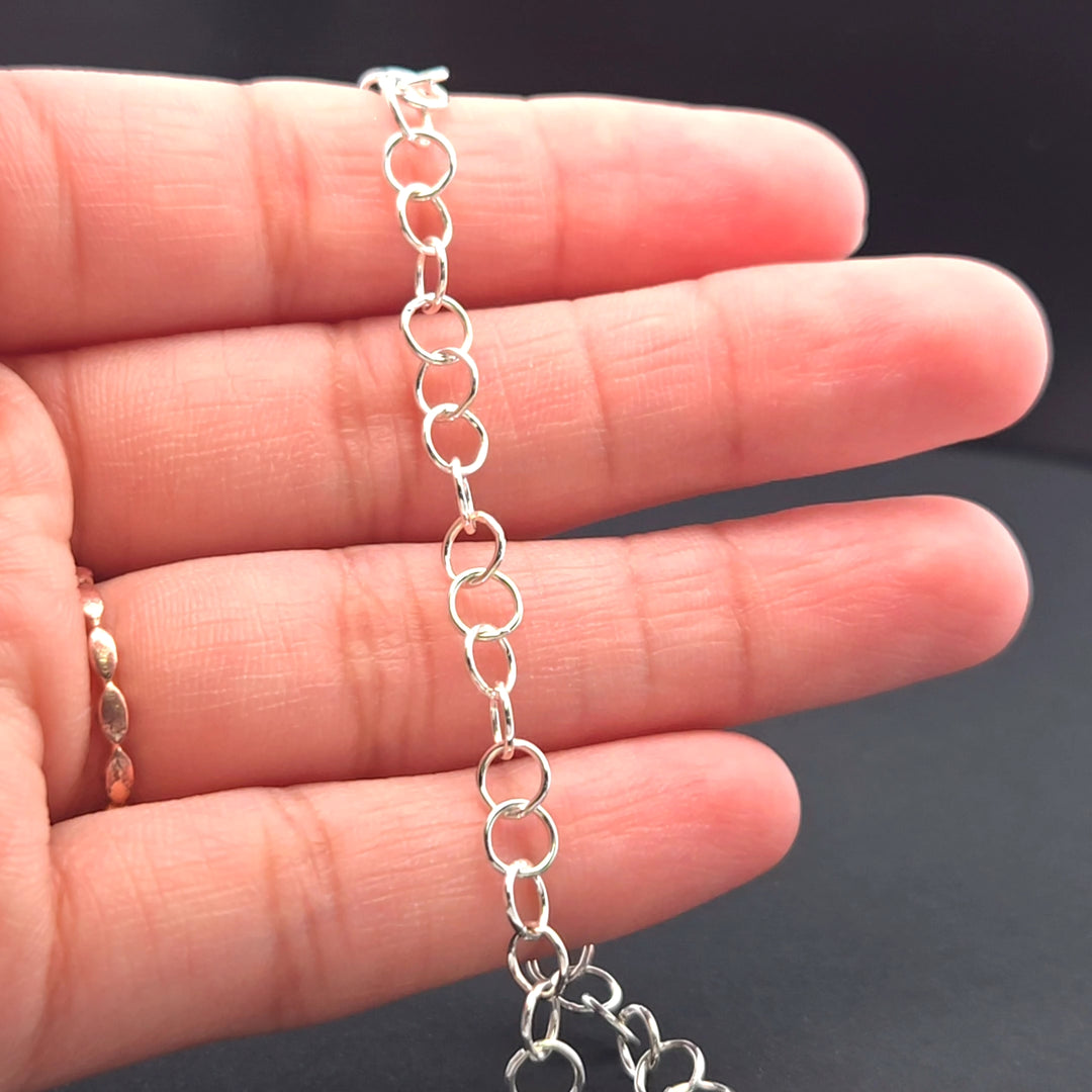 679SS. Sterling Silver Smooth Round Link Chain
