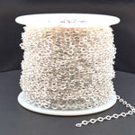 Load image into Gallery viewer, Z98SS. Sterling Silver Flat Cable Link Chain