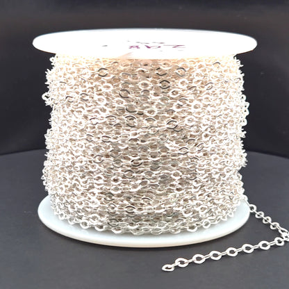 Z98SS. Sterling Silver Flat Cable Link Chain