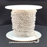 Load image into Gallery viewer, Z89SS. Sterling Silver Cuban Flat Curb Link Chain