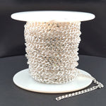 Load image into Gallery viewer, Z89SS. Sterling Silver Cuban Flat Curb Link Chain