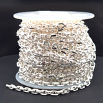 Load image into Gallery viewer, Z90SS. 925 Sterling Silver Rectangle Diamond Cut Heavy Cable