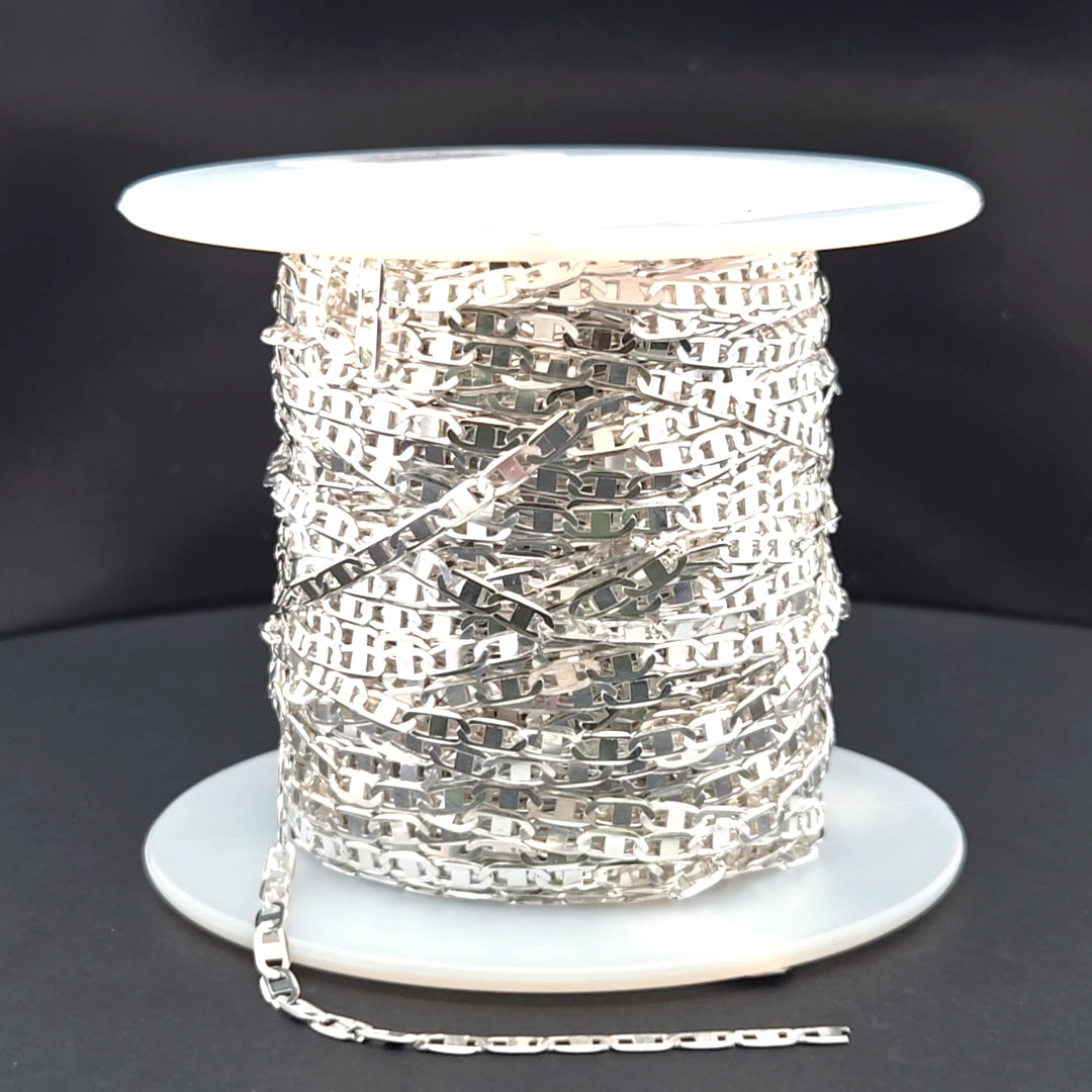 Z83SS.  Sterling Silver Flat Marina Chain