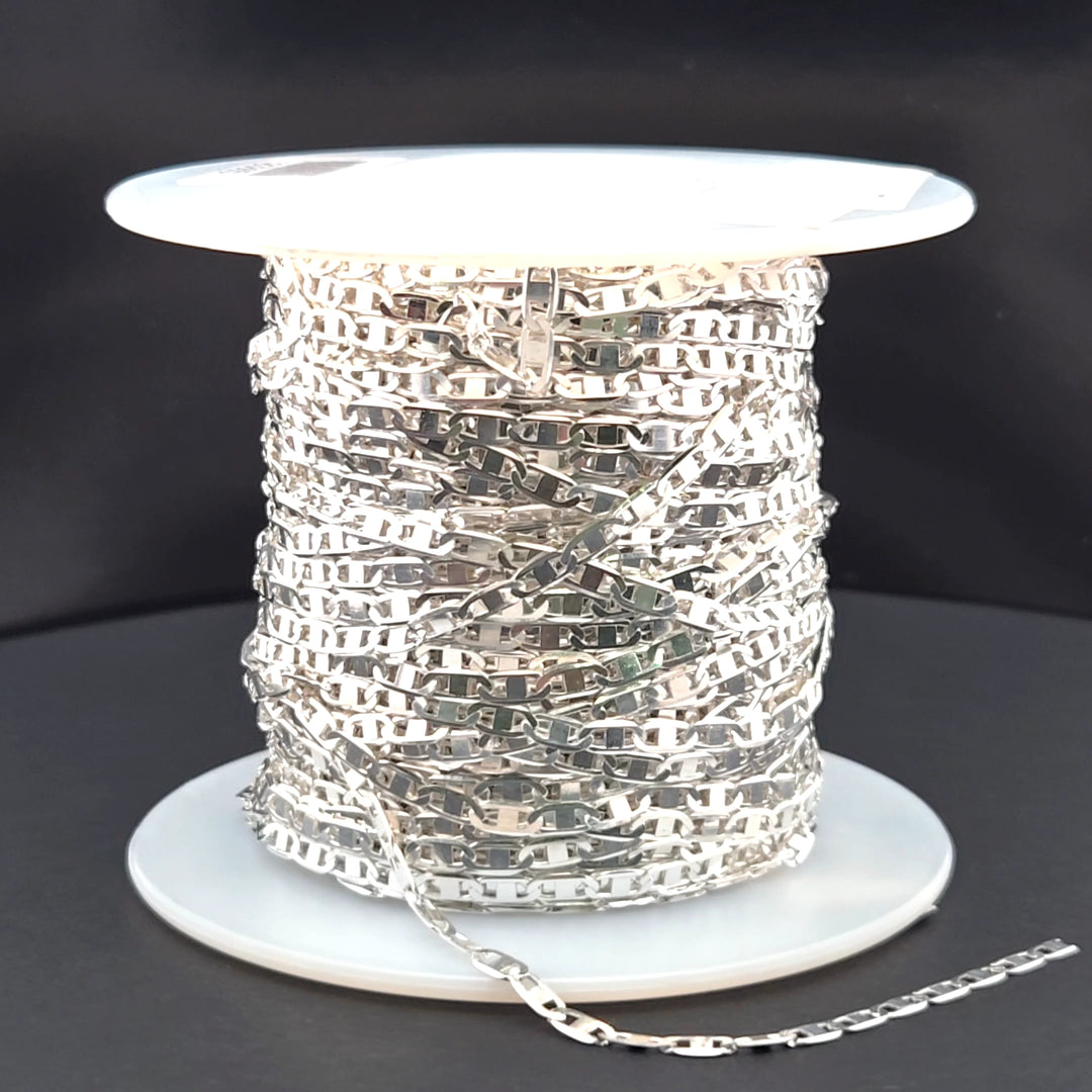 Z83SS.  Sterling Silver Flat Marina Chain