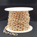 Load image into Gallery viewer, V308TT. Gold Filled and Silver Mixed Link Cable Chain - Smooth &amp; Diamond Cut Links