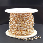 Load image into Gallery viewer, V308TT. Gold Filled and Silver Mixed Link Cable Chain - Smooth &amp; Diamond Cut Links
