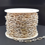Load image into Gallery viewer, V307TT. Gold Filled  and Silver Mixed Link Chain – Smooth Long Links and Twisted Short Links