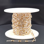 Load image into Gallery viewer, V309TT. Gold Filled and Silver Mixed Link Long and Short Chain - Smooth &amp; Diamond Cut Links
