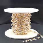 Load image into Gallery viewer, V309TT. Gold Filled and Silver Mixed Link Long and Short Chain - Smooth &amp; Diamond Cut Links