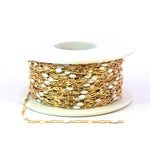Load image into Gallery viewer, V295WTGF. 14K Gold Filled White Color Enamel with Paperclip and Diamond Cut Marina Links