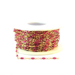 Load image into Gallery viewer, V250WNGF. Gold Filled Wine Color Enamel Chain