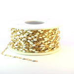 Load image into Gallery viewer, V250-WTGF. 14k Gold Filled  White Color Enamel Satellite Cable Chain
