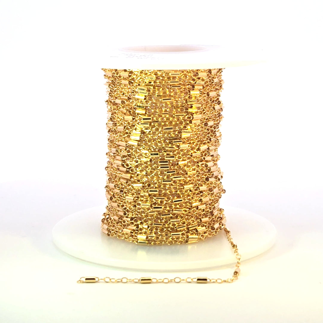 1203GF. 14K Gold-Filled Tube Size Satellite Chain