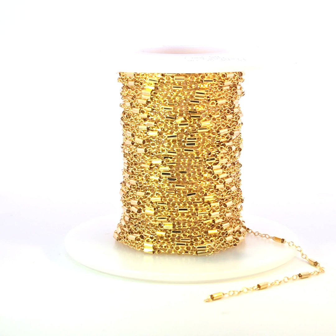 1203GF. 14K Gold-Filled Tube Size Satellite Chain