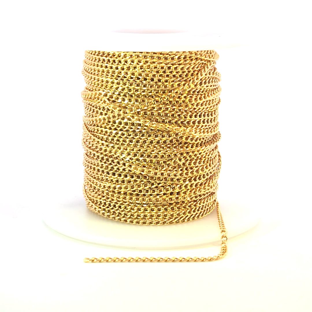2214CHRGF. 14k Gold Filled Curb Chain