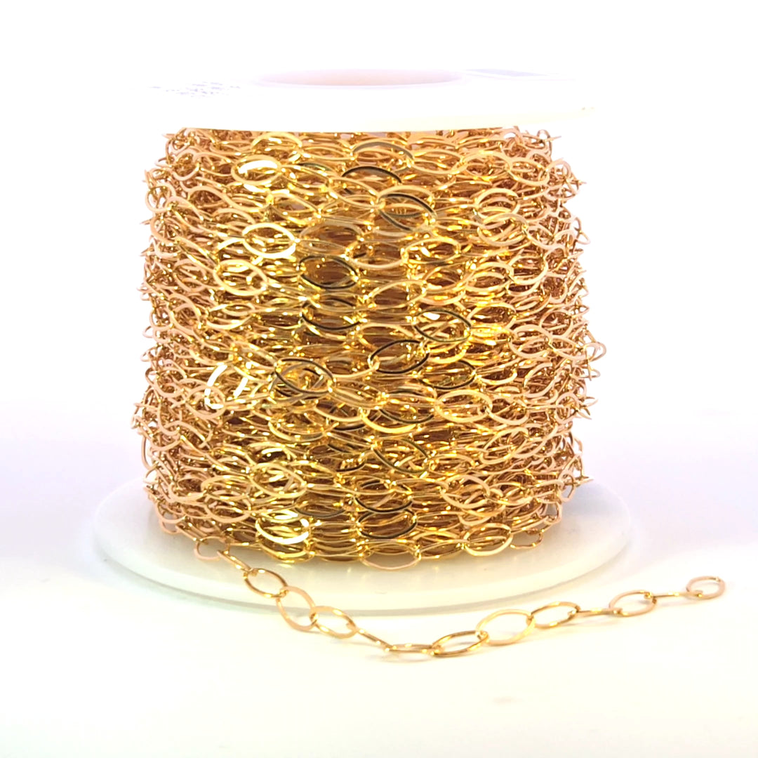 791FGF. 14K Gold-Filled Flat Oval Link Chain