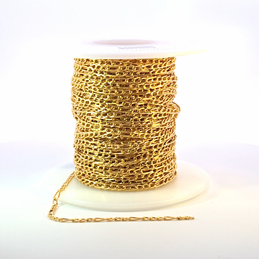 2431CHRGF. 14K Yellow Gold Filled Figaro Style Chain.