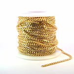 Load image into Gallery viewer, 3309CHRGF. Gold Filled Flat Round Shape Curb Chain