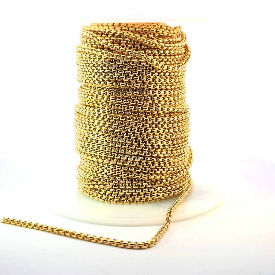 461GF. 14k Yellow Gold Filled Smooth Box Link Chain