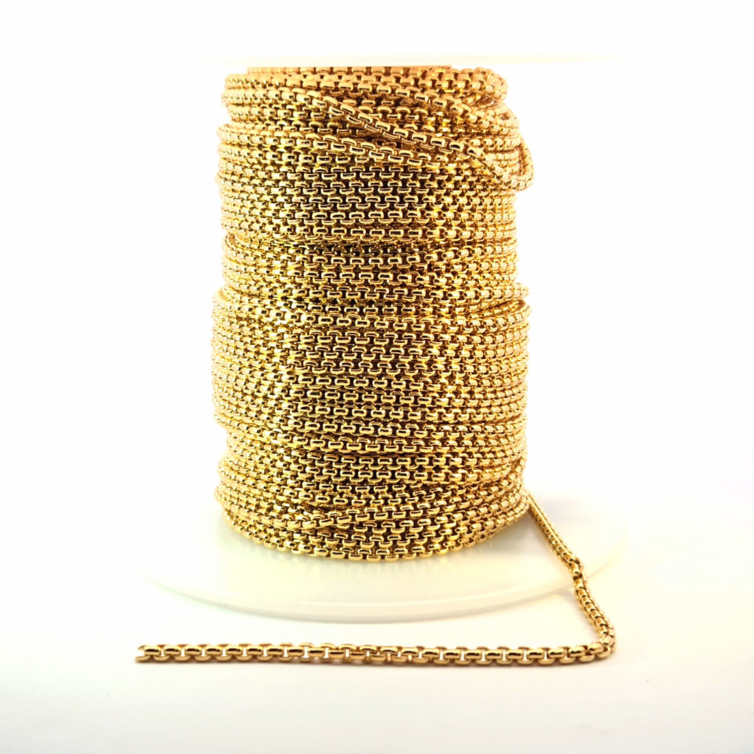 461GF. 14k Yellow Gold Filled Smooth Box Link Chain