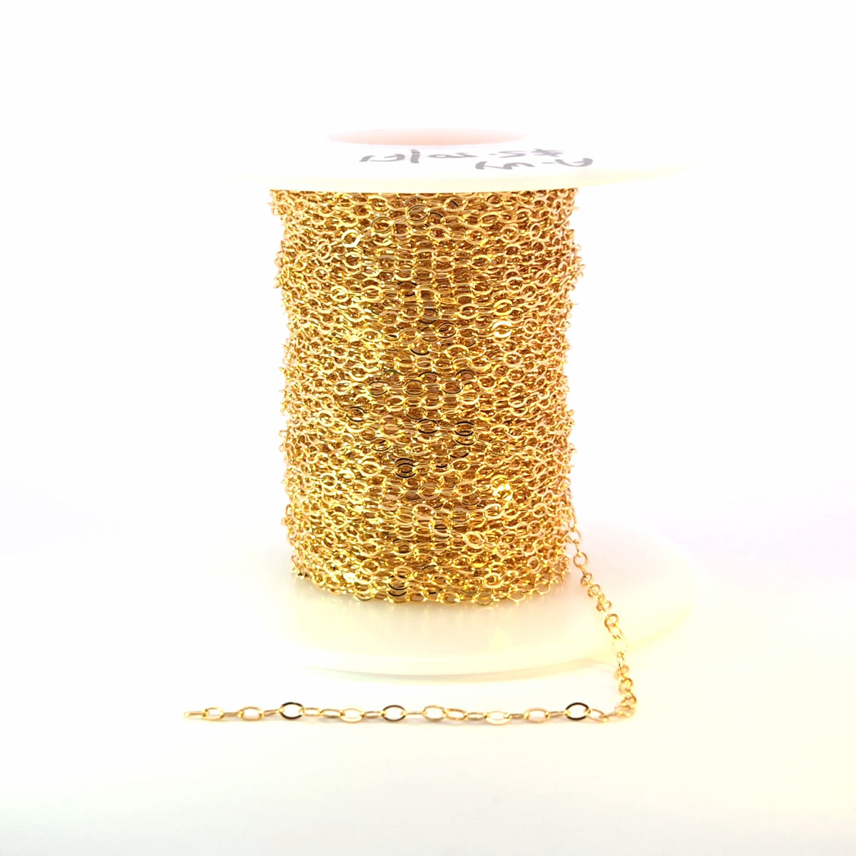 1512FGF. Gold-Filled Flat Oval Link Chain