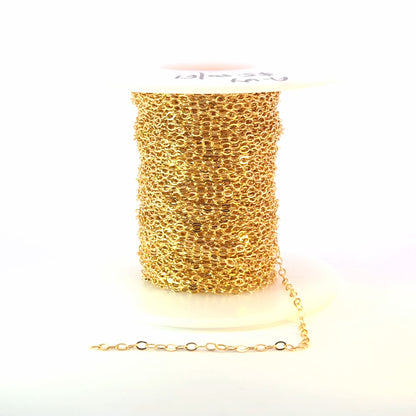 1512FGF. Gold-Filled Flat Oval Link Chain