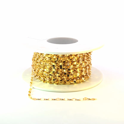 V197GF. 14k Gold Filled Flat Marina Link Chain